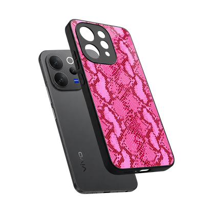Pink Serpent sleek vivo v70 cover with tempered glass back and TPU edges