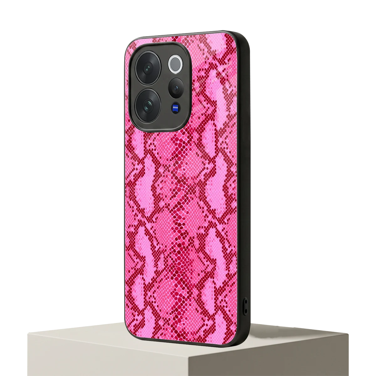 Pink Serpent vivo v70 elite mobile cover | shockproof glass phone case