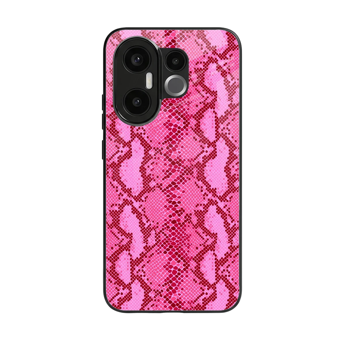 Pink Serpent back phone cover | glass case for vivo x200 fe