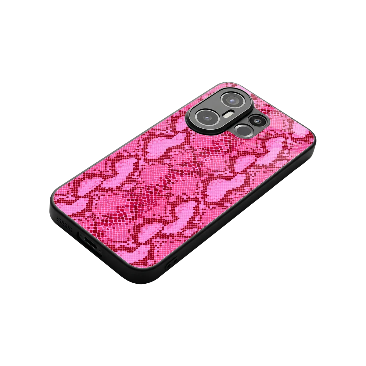 Pink Serpent stylish phone case for vivo x200 fe | glossy glass and slim fit