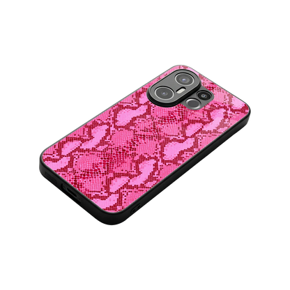 Pink Serpent stylish phone case for vivo x200 fe | glossy glass and slim fit
