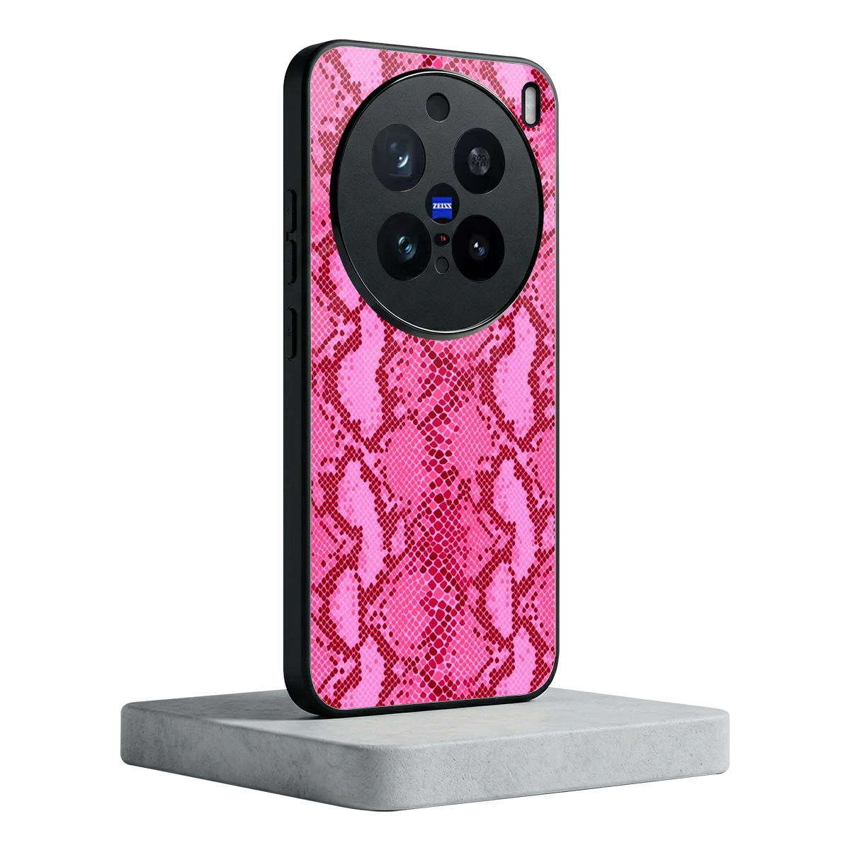 Pink Serpent vivo x200 pro mobile cover | shockproof glass phone case