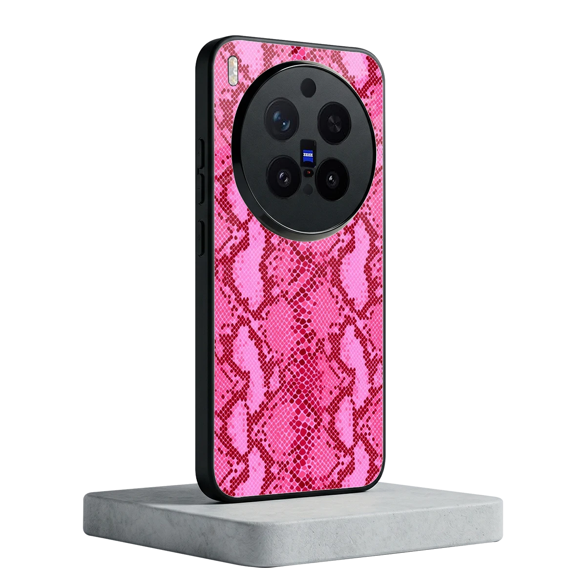Pink Serpent vivo x300 pro mobile cover | shockproof glass phone case