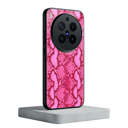 Pink Serpent vivo x300 pro mobile cover | shockproof glass phone case