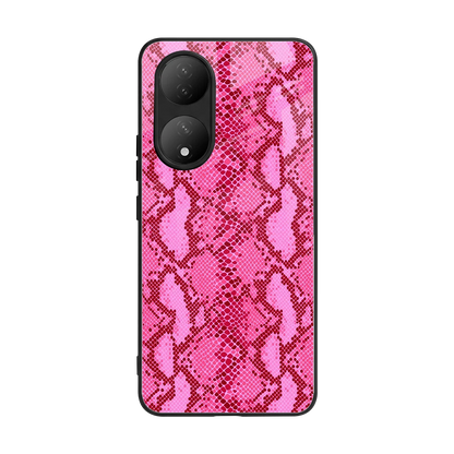 Pink Serpent back phone cover | glass case for Vivo-y100