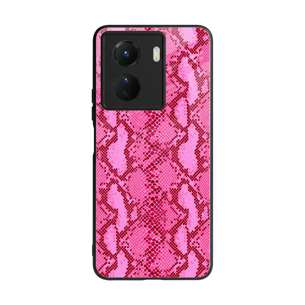 Pink Serpent back phone cover | glass case for vivo y16