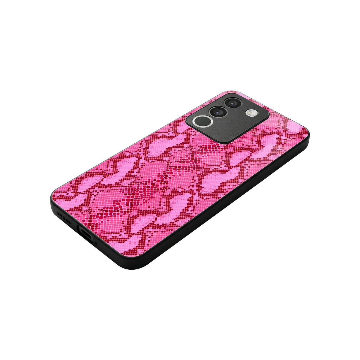 Pink Serpent stylish phone case for vivo y200 5g | glossy glass and slim fit