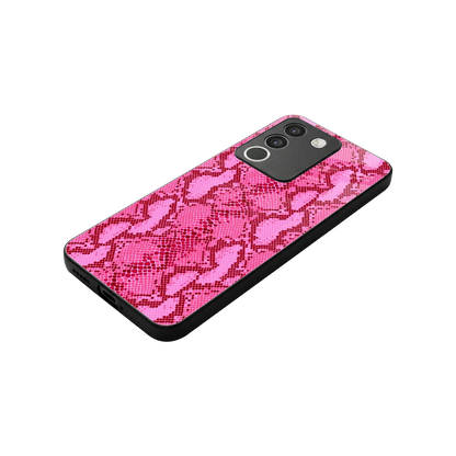 Pink Serpent stylish phone case for vivo y200 5g | glossy glass and slim fit