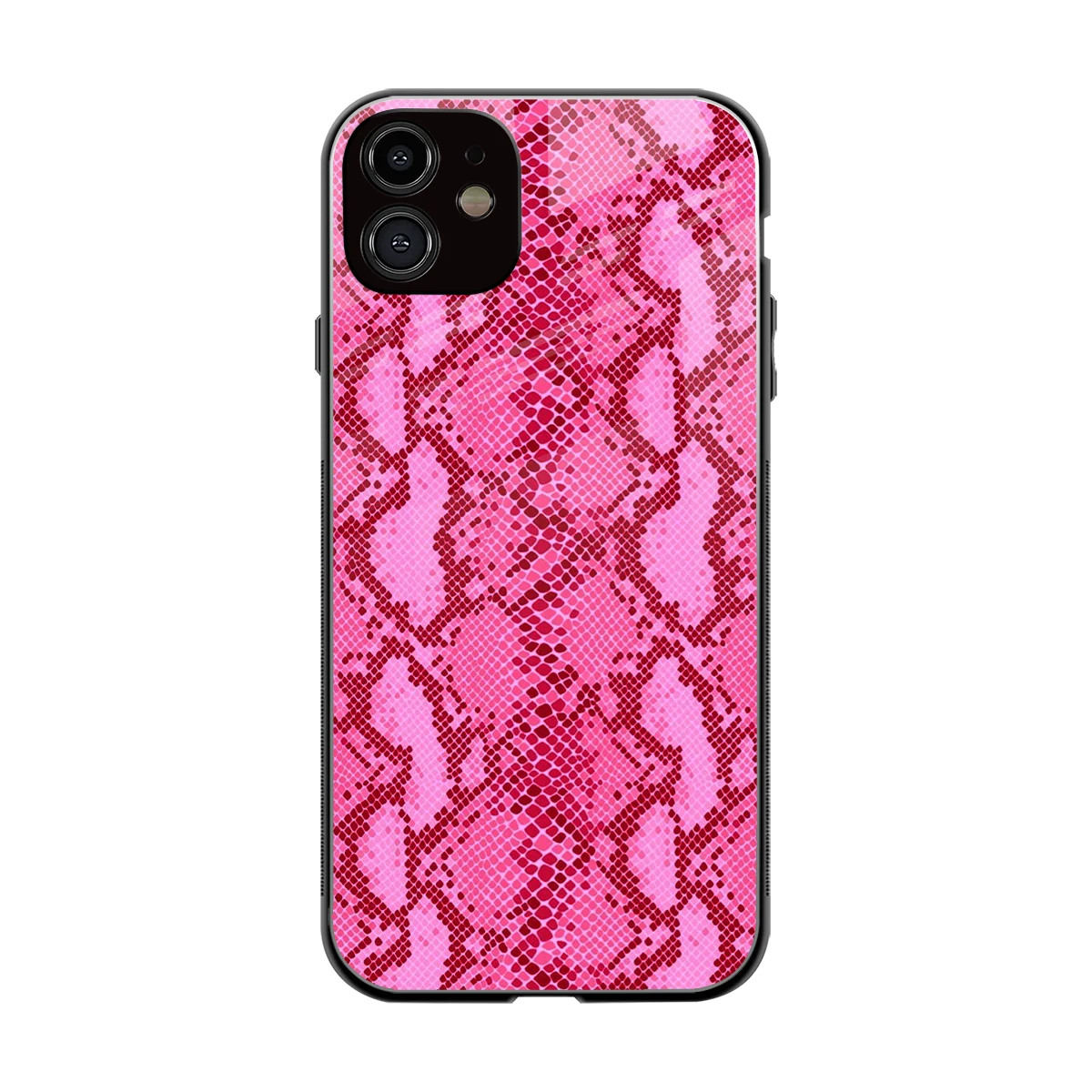 Pink Serpent back phone cover | glass case for iphone 11