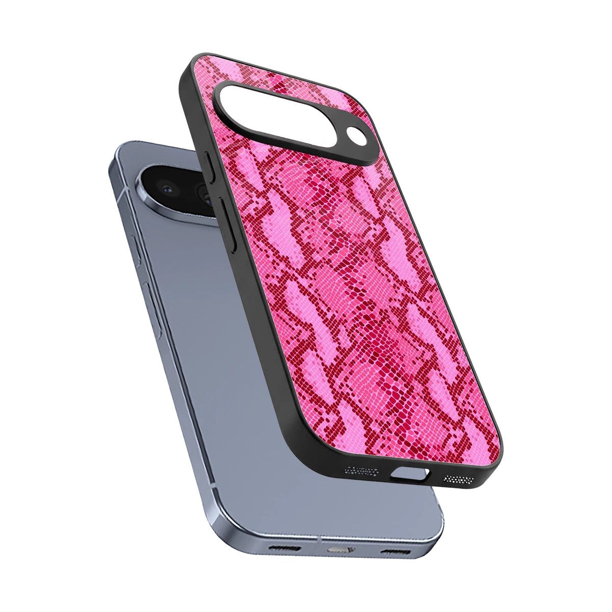 Pink Serpent sleek google pixel 10 cover with tempered glass back and TPU edges