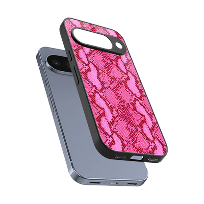 Pink Serpent sleek google pixel 10 cover with tempered glass back and TPU edges