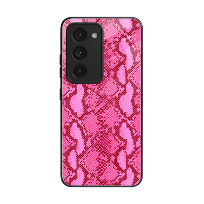 Pink Serpent back phone cover | glass case for redmi 15 5g