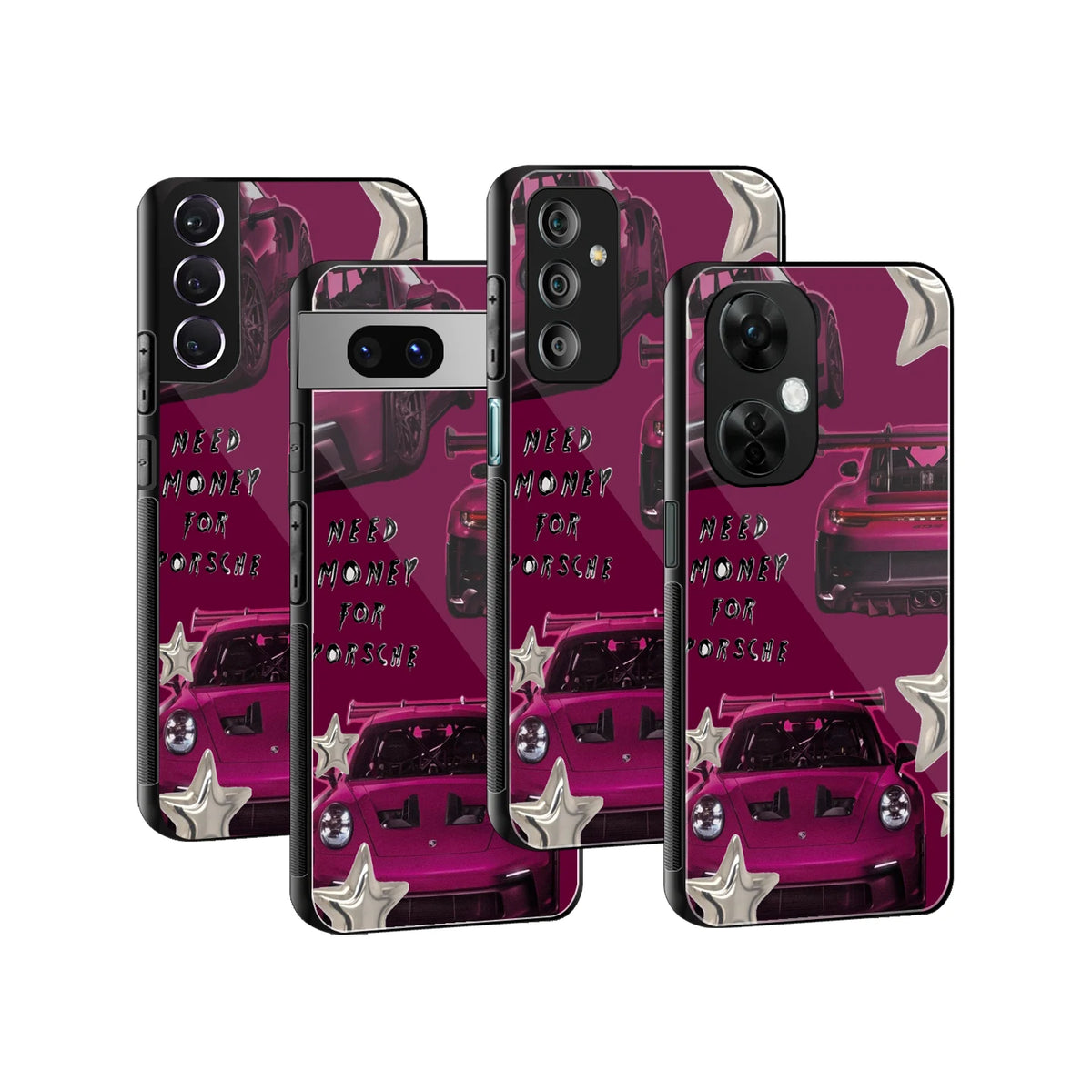 Stylish Glass Back Case for All Smartphones iPhone, Samsung, OnePlus, Pixel, Redmi, Oppo, Vivo, Motorola