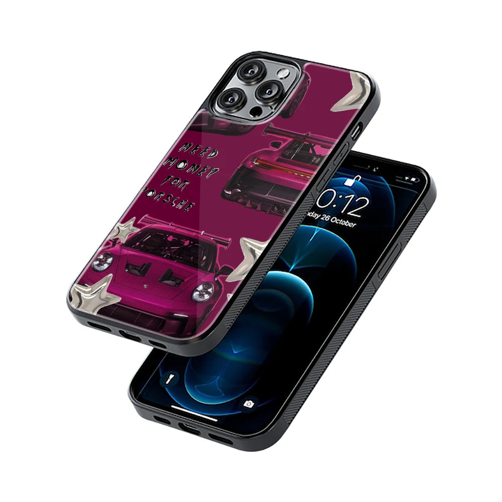 Protective Glass Back Phone Case Compatible with iPhone, Samsung, OnePlus, Pixel & More