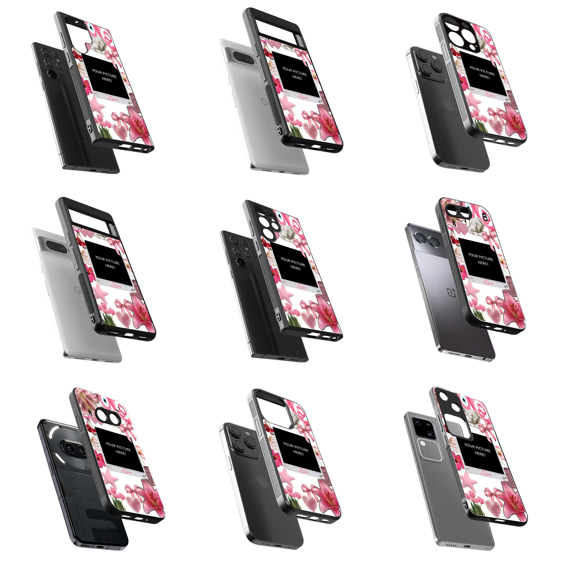 Polaroid Personalised Glass Phone Case