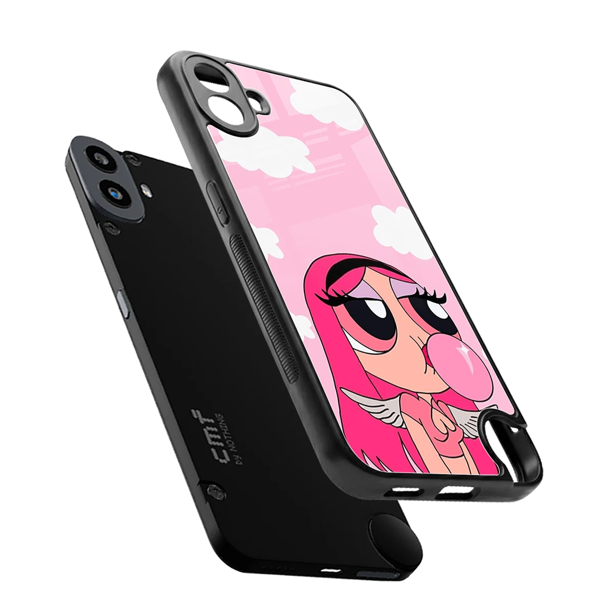 Pinktastic Chic sleek cmf nothing phone 1 cover with tempered glass back and TPU edges
