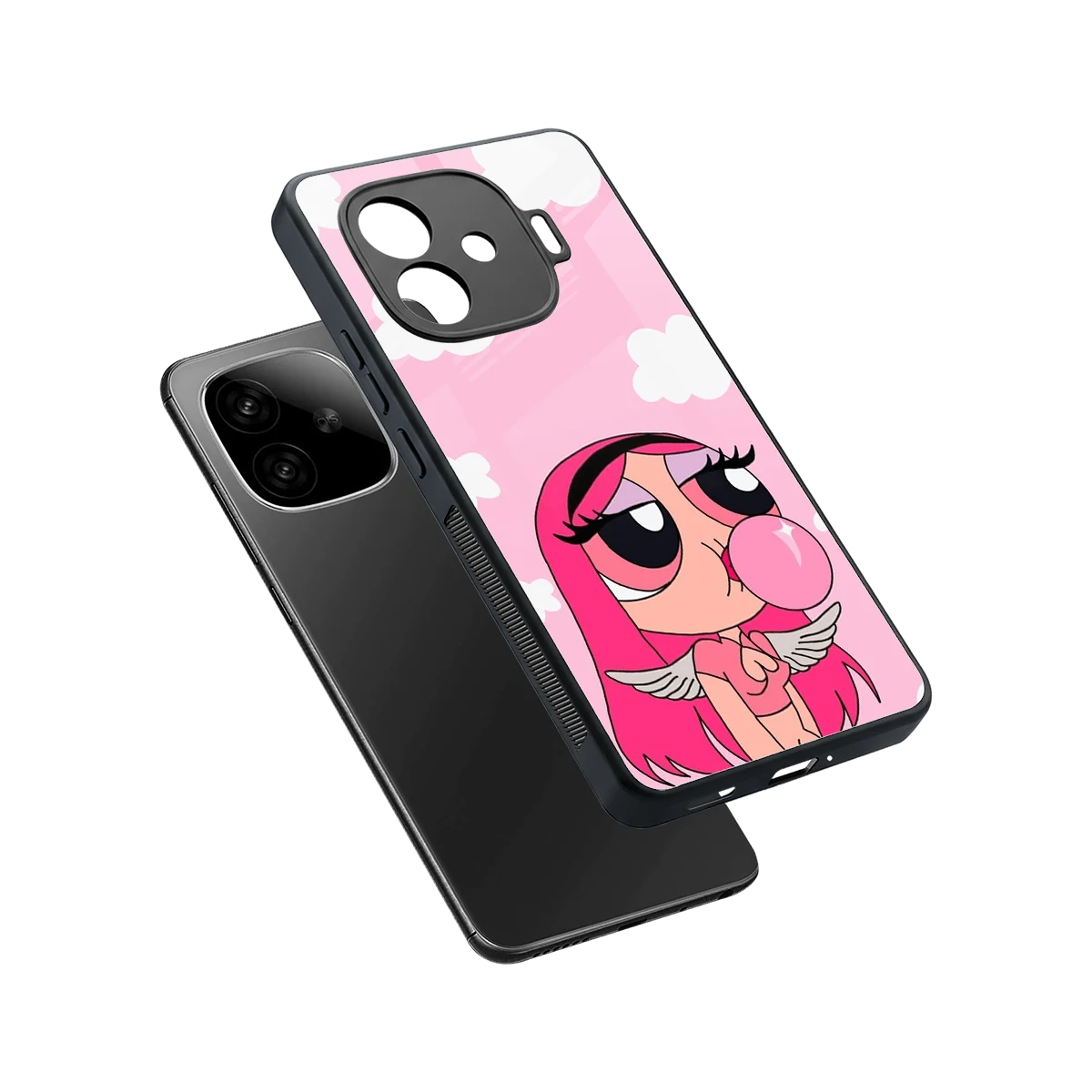 Pinktastic Chic sleek iqoo neo 10r 5g cover with tempered glass back and TPU edges