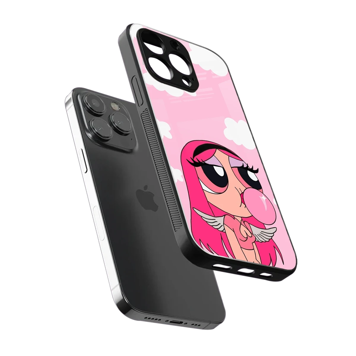 Pinktastic Chic sleek iphone 13 pro cover with tempered glass back and TPU edges