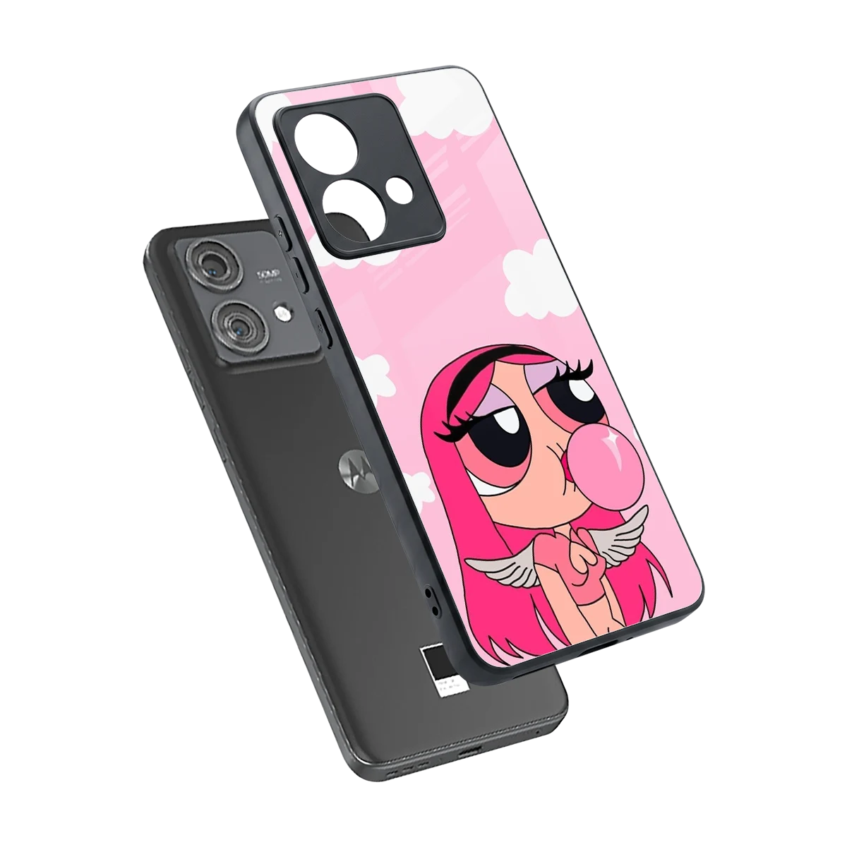 Pinktastic Chic sleek motorola edge 40 neo 5g cover with tempered glass back and TPU edges