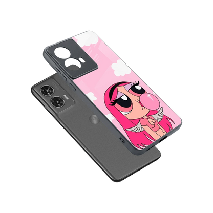 Pinktastic Chic sleek motorola edge 50 fusion cover with tempered glass back and TPU edges