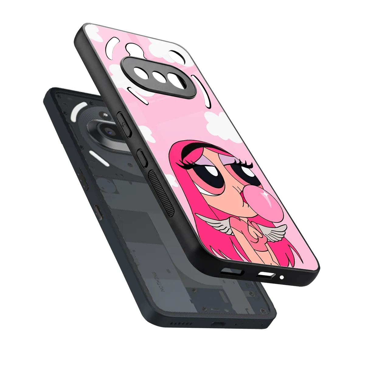 Pinktastic Chic sleek nothing phone 3a cover with tempered glass back and TPU edges