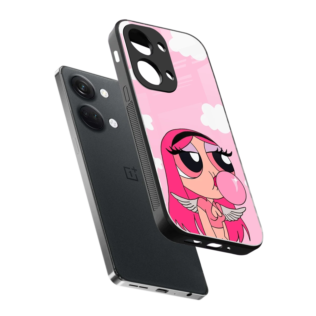 Pinktastic Chic sleek oneplus nord 3 cover with tempered glass back and TPU edges