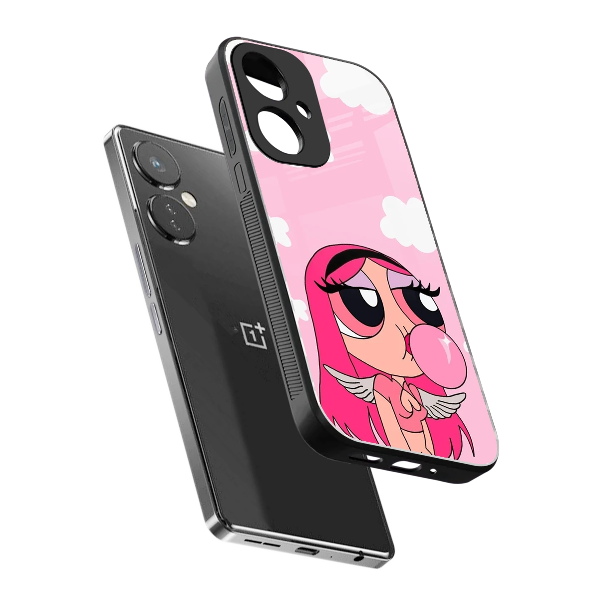 Pinktastic Chic sleek oneplus nord ce 3 cover with tempered glass back and TPU edges