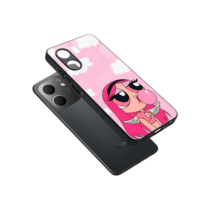 Pinktastic Chic sleek oppo a5x 5g cover with tempered glass back and TPU edges