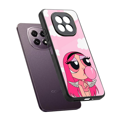 Pinktastic Chic sleek oppo f29 5g cover with tempered glass back and TPU edges