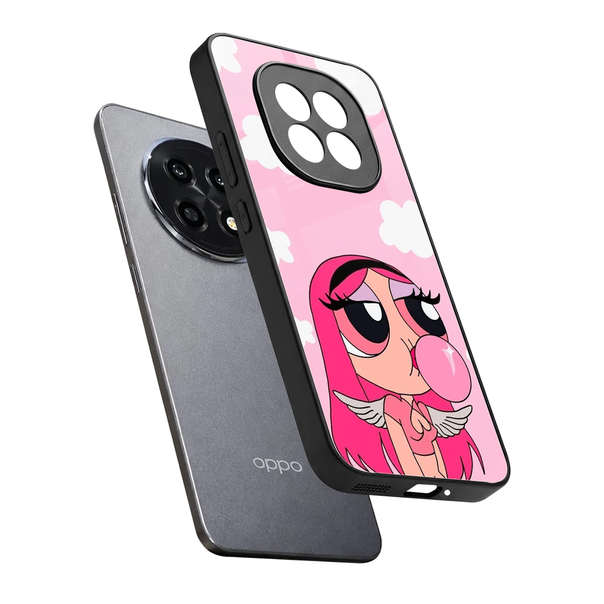 Pinktastic Chic sleek oppo f29 pro 5g cover with tempered glass back and TPU edges