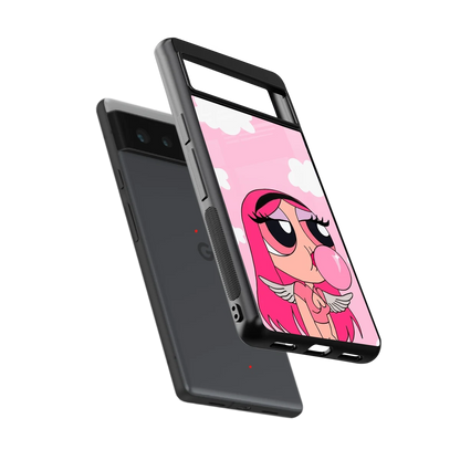 Pinktastic Chic sleek google pixel 6a cover with tempered glass back and TPU edges