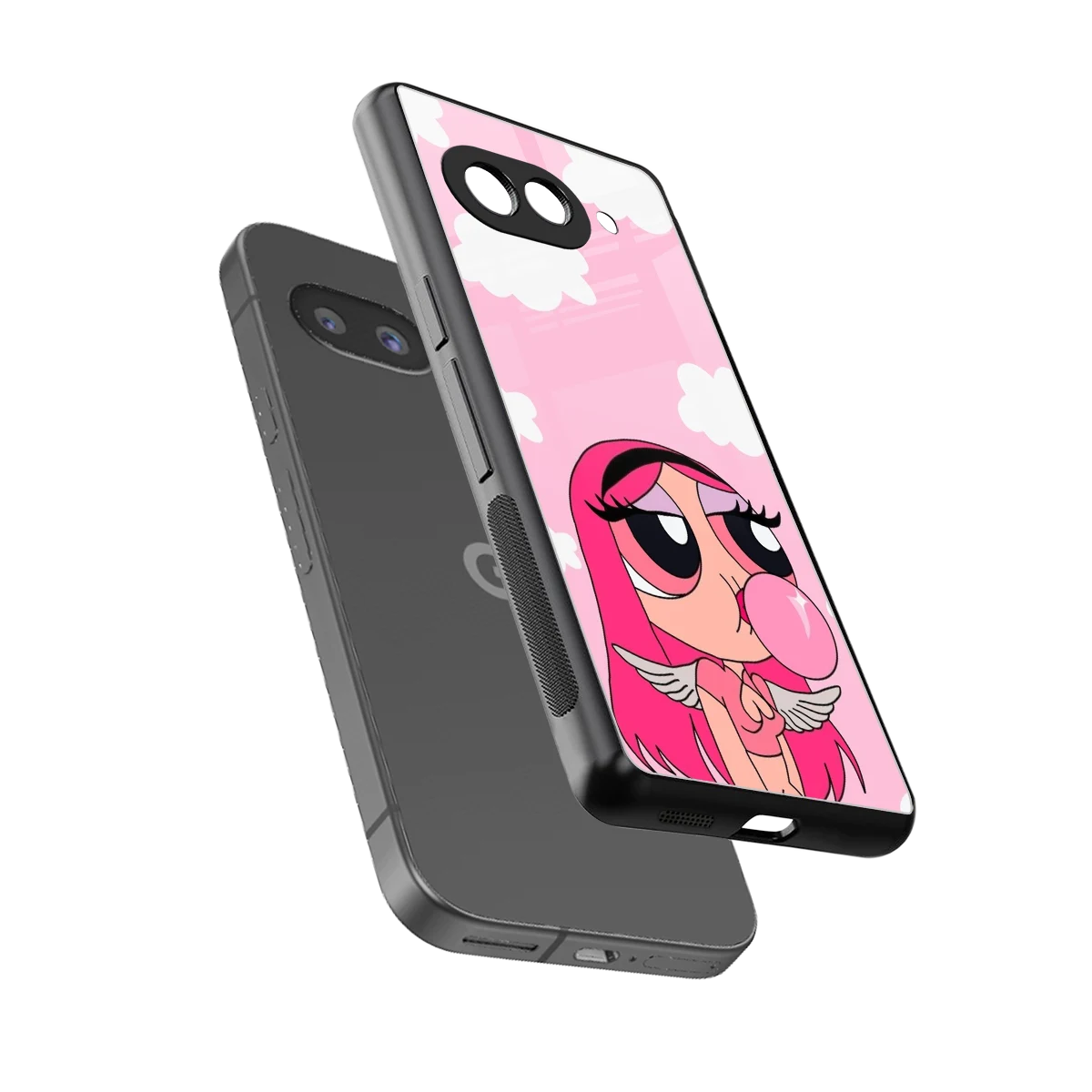 Pinktastic Chic sleek google pixel 10a cover with tempered glass back and TPU edges