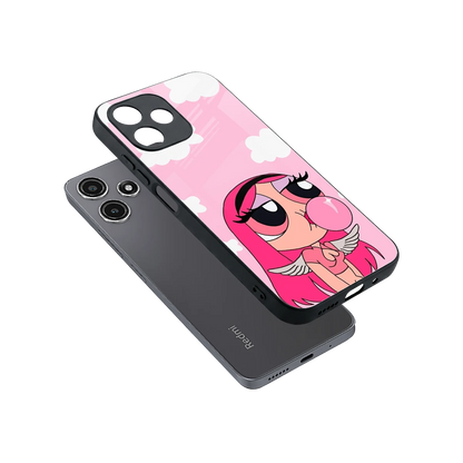 Pinktastic Chic sleek redmi 12 5g cover with tempered glass back and TPU edges