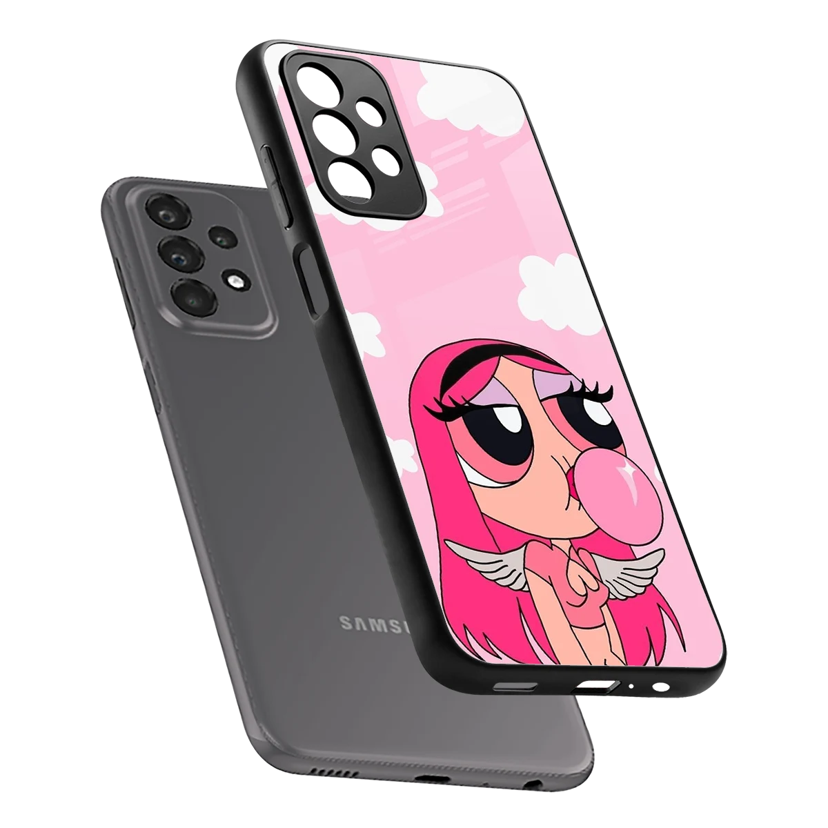 Pinktastic Chic sleek samsung galaxy a23 cover with tempered glass back and TPU edges