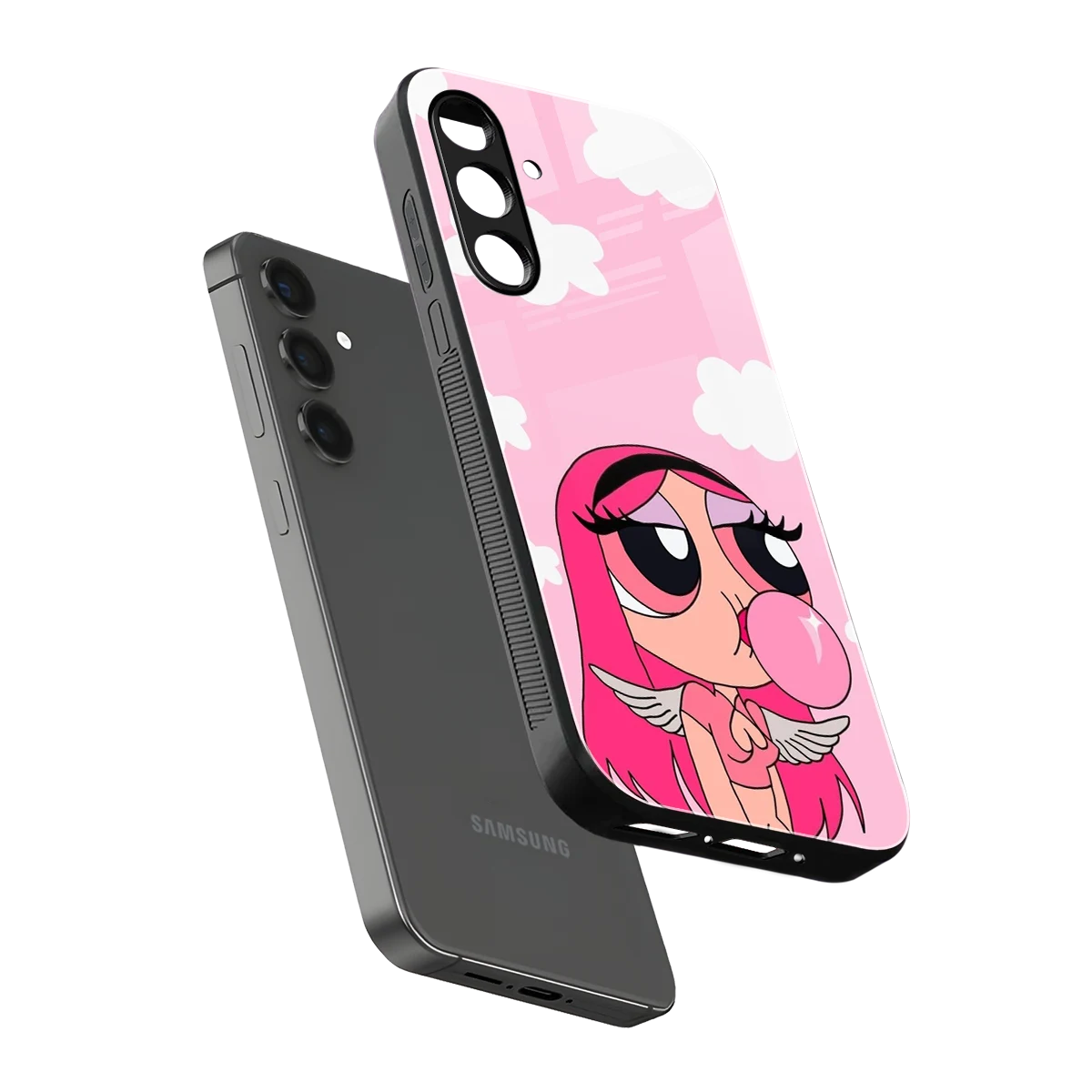 Pinktastic Chic sleek samsung galaxy m35 5g cover with tempered glass back and TPU edges