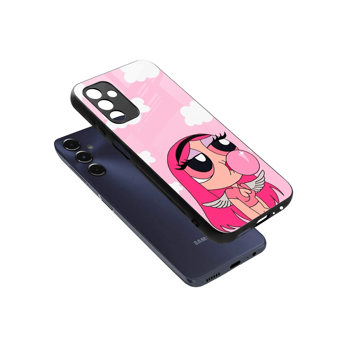 Pinktastic Chic sleek samsung galaxy m14 5g cover with tempered glass back and TPU edges