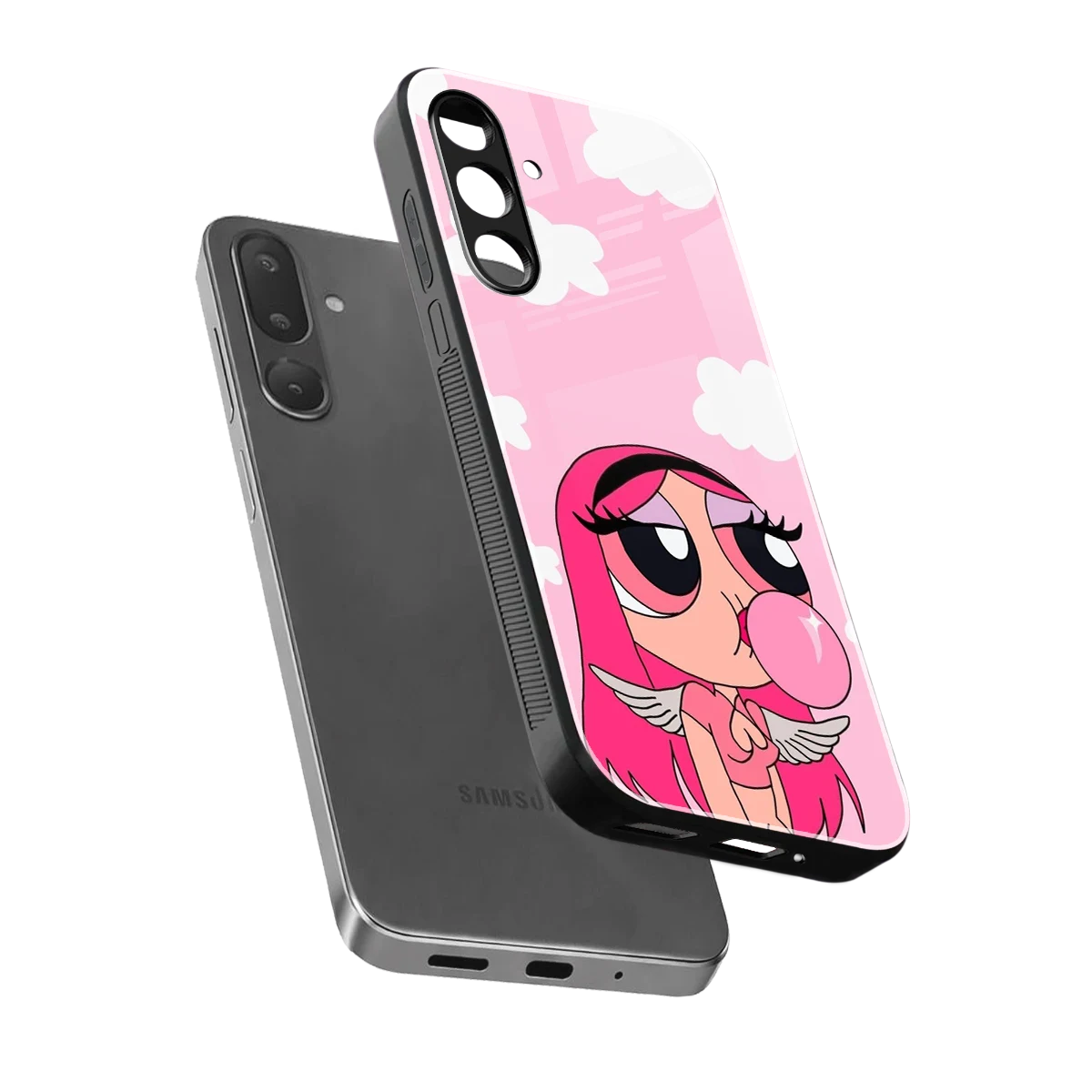 Pinktastic Chic sleek samsung galaxy m36 5g cover with tempered glass back and TPU edges