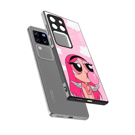Pinktastic Chic sleekvivo v30 pro cover with tempered glass back and TPU edges