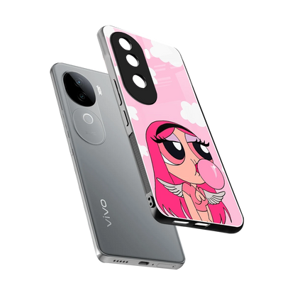 Pinktastic Chic sleek vivo v40e cover with tempered glass back and TPU edges