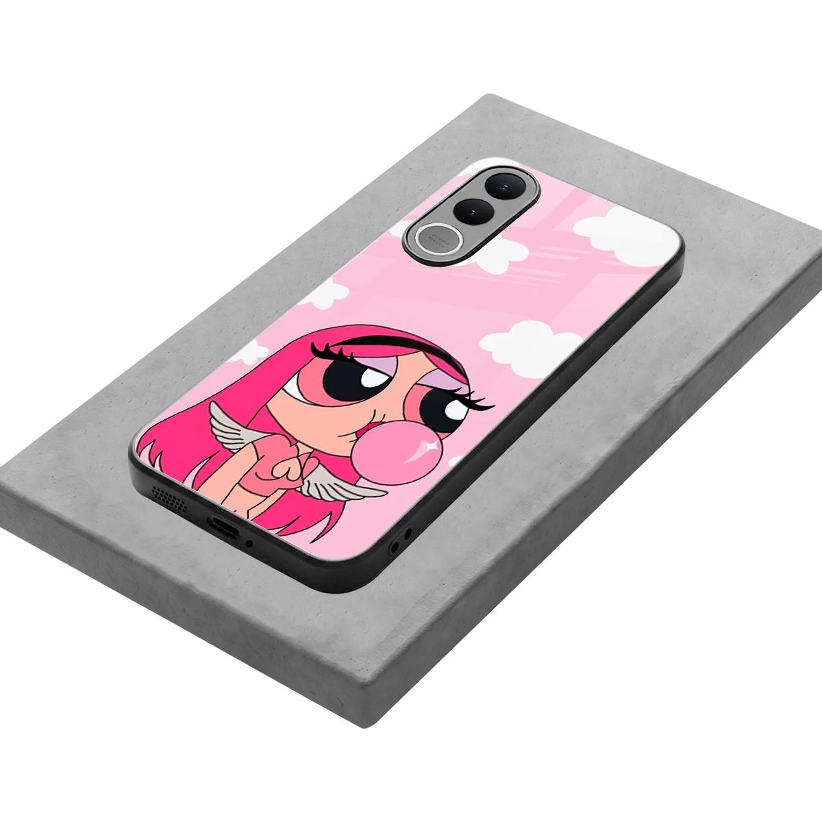 Pinktastic Chic stylish phone case for vivo v70 fe | glossy glass and slim fit