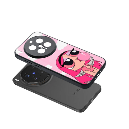 Pinktastic Chic sleek vivo x300 pro cover with tempered glass back and TPU edges