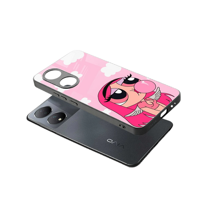 Pinktastic Chic sleek Vivo-y100 cover with tempered glass back and TPU edges