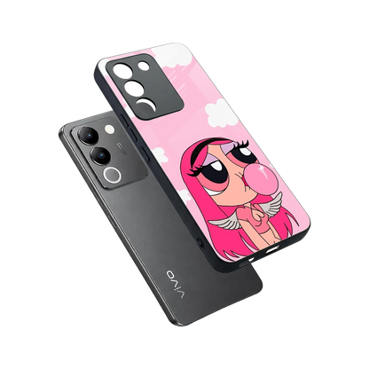 Pinktastic Chic sleek vivo y200 5g cover with tempered glass back and TPU edges