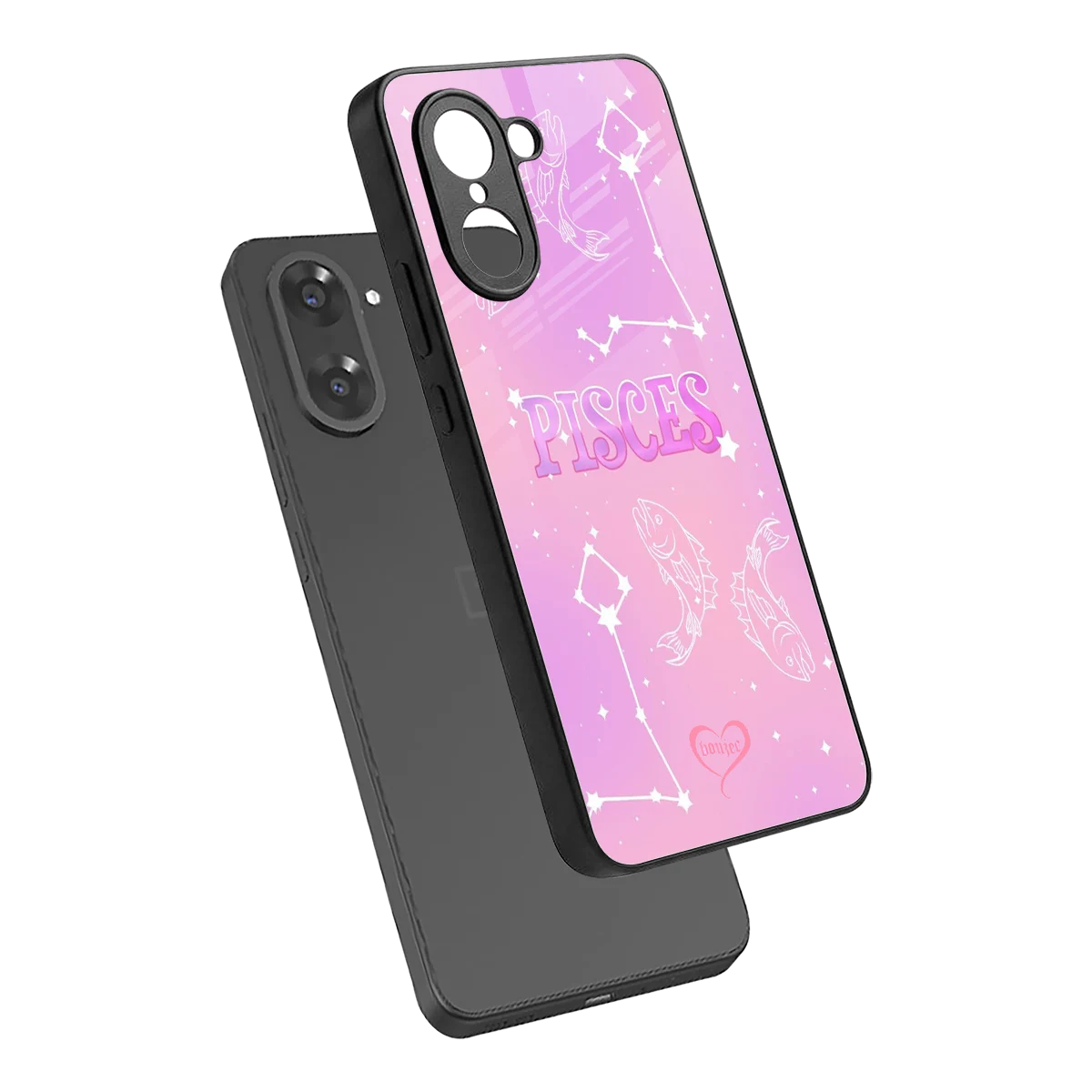 Pisces Aura sleek oneplus nord ce5 5g cover with tempered glass back and TPU edges