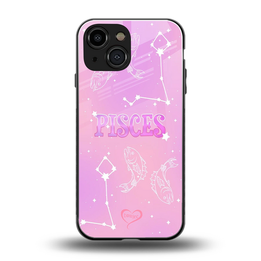Pisces Aura back phone cover | glass case for iphone 12 mini