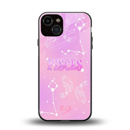 Pisces Aura back phone cover | glass case for iphone 13
