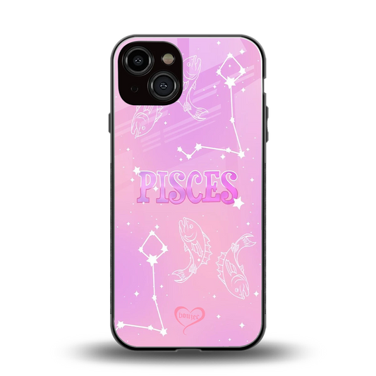 Pisces Aura back phone cover | glass case for iphone 13