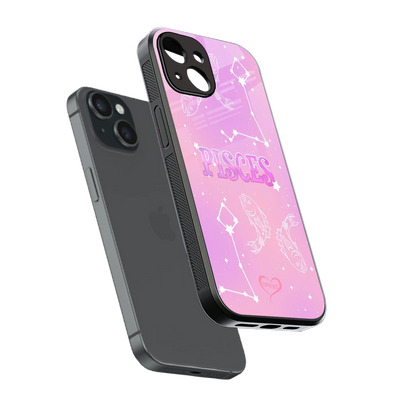 Pisces Aura sleek iphone 13 cover with tempered glass back and TPU edges