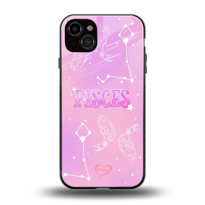 Pisces Aura back phone cover | glass case for iphone 14 plus