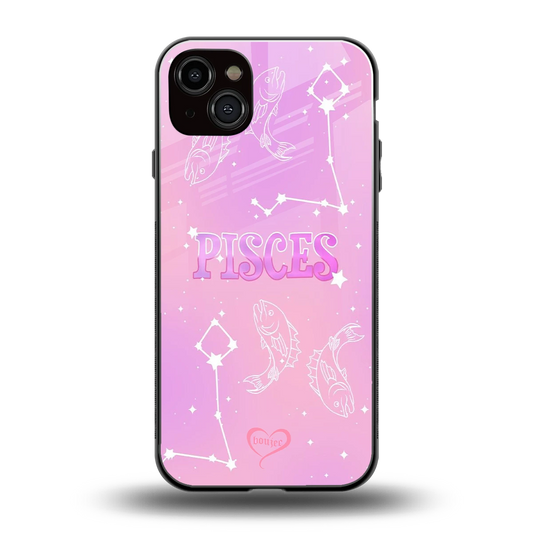 Pisces Aura back phone cover | glass case for iphone 14 plus